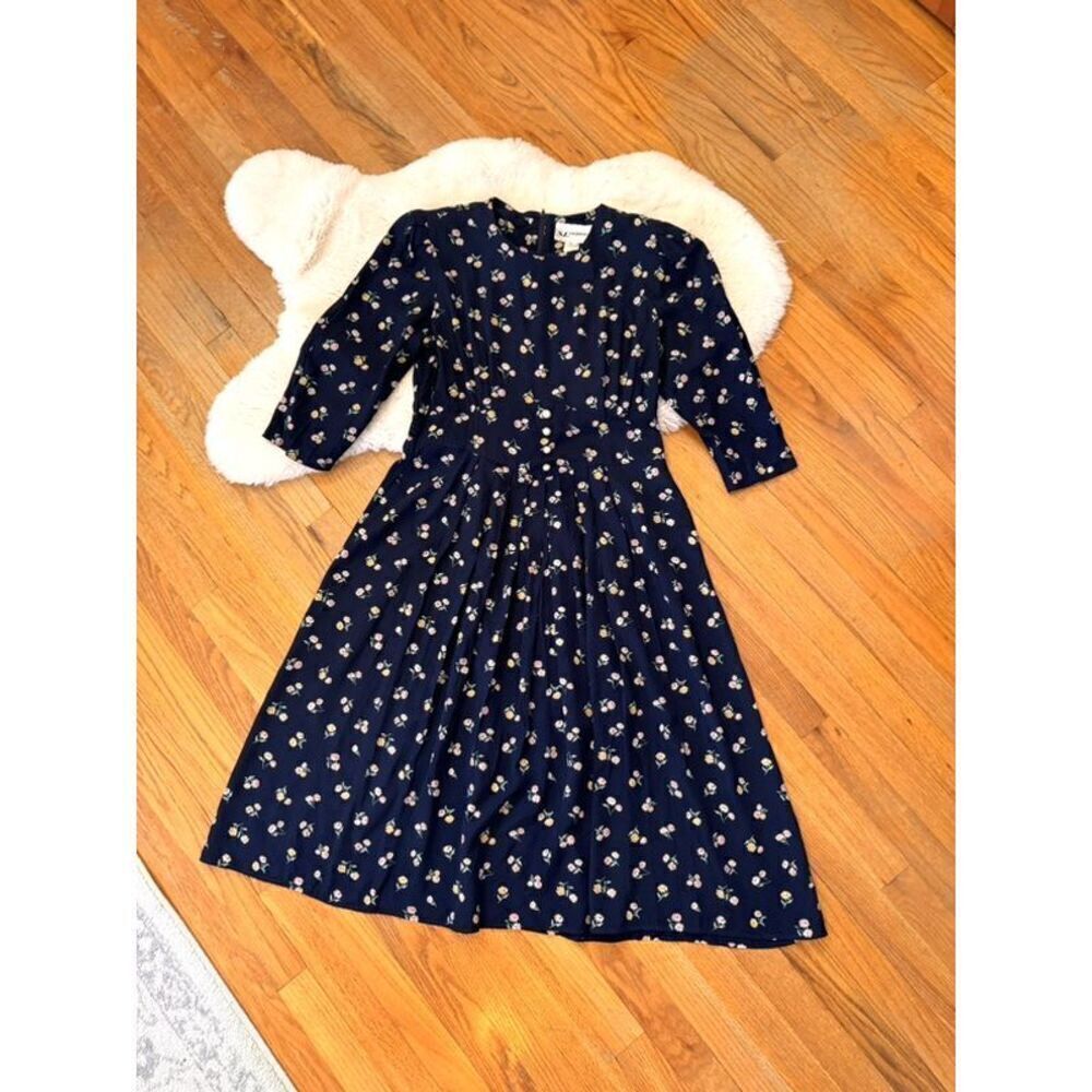Vintage 90s SL Fashions Midi Floral Sundress Size 14